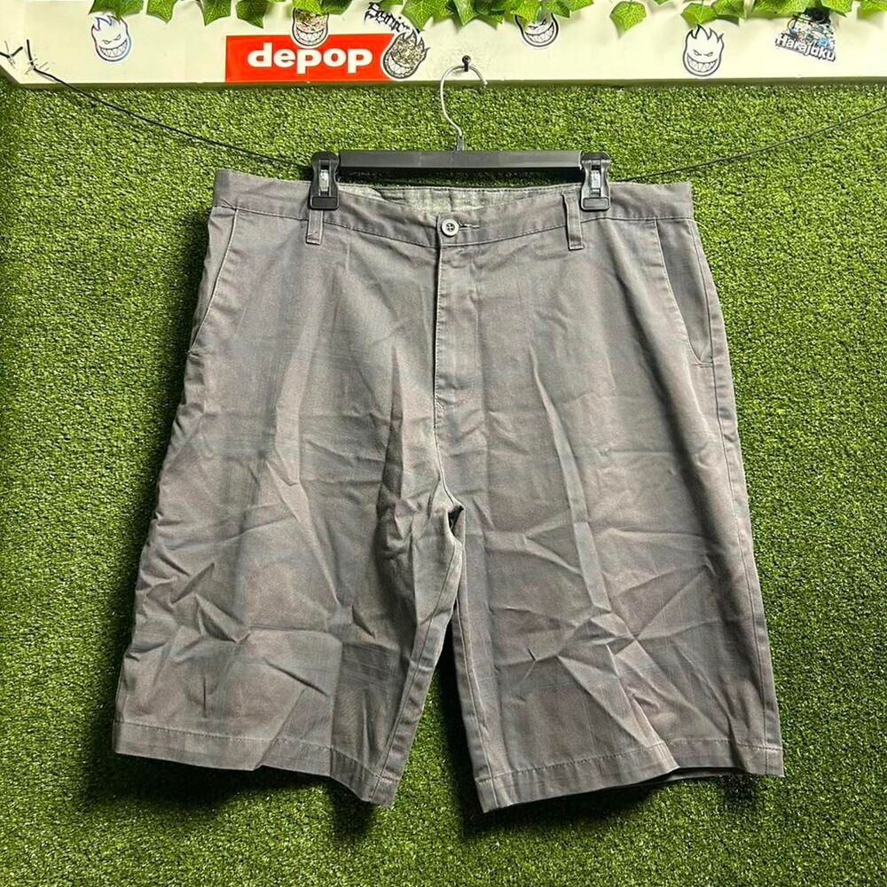 Men's Grey and Brown Shorts